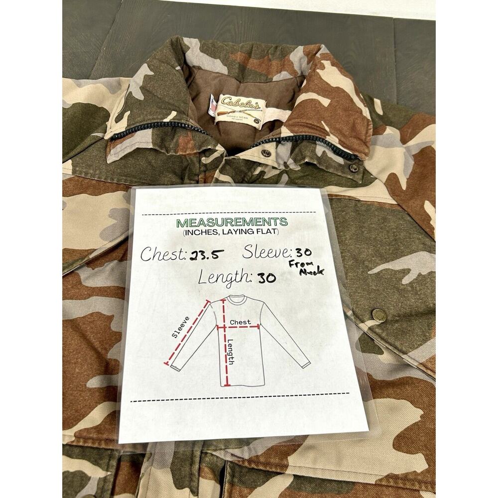 Vtg Cabela’s Gore-Tex Duck Camo Hunting Jacket Coat Parka Men's Size Medium - Picture 14 of 16